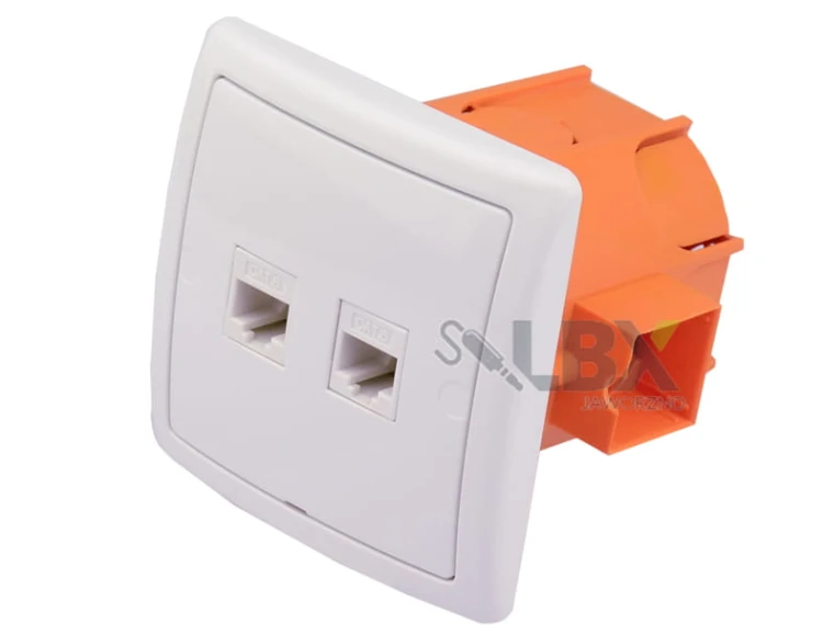Gniazdo internetowe ścienne terminal 2 x RJ-45