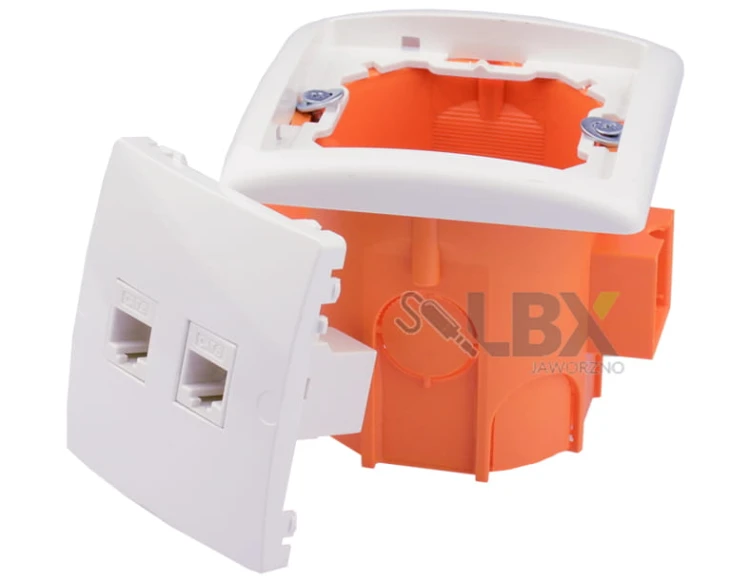 Gniazdo internetowe ścienne terminal 2 x RJ-45