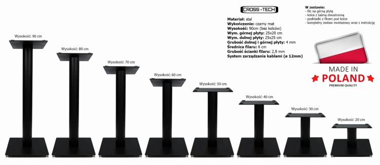 Cross-Tech Stojaki standy podstawy pod kolumny głośniki