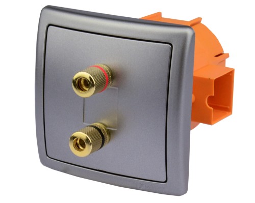 Gniazdka głośnikowe ścienne, podtynkowe terminal 2G