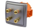 Gniazdka ścienne audio, podtynkowe terminal 4G