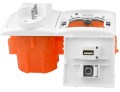 Gniazdka ścienne audio terminal 1USB 1F 2x230V