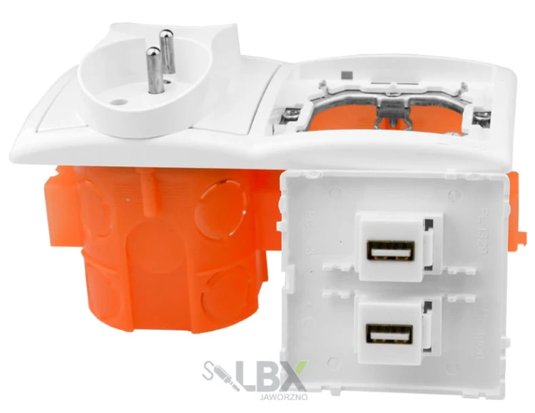 Gniazdka ścienne audio terminal 2USB 2x230V