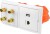 Gniazdka głośnikowe ścienne, podtynkowe terminal 1USB 1RJ-45 4G