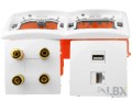 Gniazdka głośnikowe ścienne, podtynkowe terminal 1USB 1RJ-45 4G