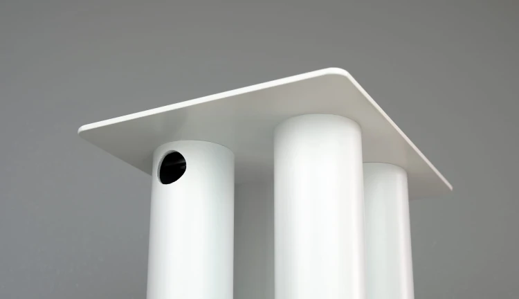 Białe stojaki standy podstawy pod kolumny głośniki Cross-Tech S4
