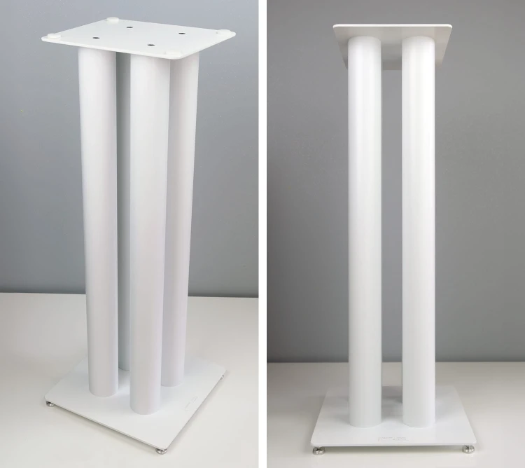 Białe stojaki standy podstawy pod kolumny głośniki Cross-Tech S4