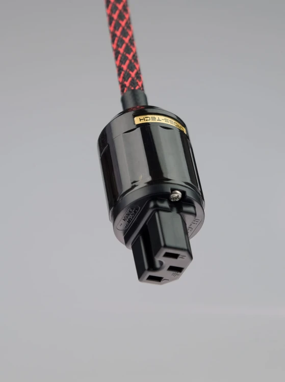 Kabel przewód zasilający CROSS-TECH czerwono-czarny oplot