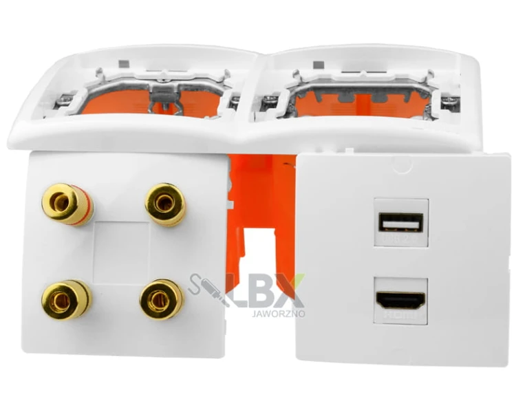 Gniazdka głośnikowe ścienne, podtynkowe terminal 1USB 1HDMI 4G