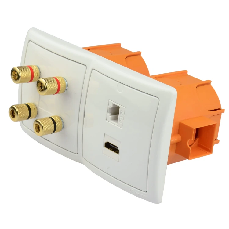 Gniazdka głośnikowe ścienne, HDMI RJ-45 terminal 4G