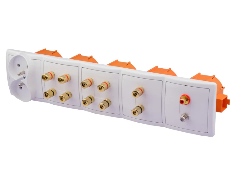 Gniazdka głośnikowe ścienne, F RCA 230V terminal