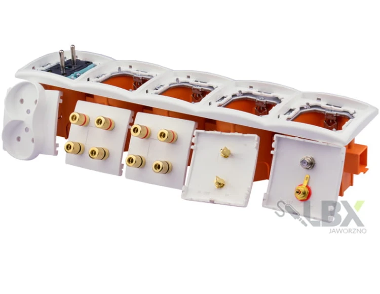 Gniazdka głośnikowe ścienne, F RCA 230V terminal