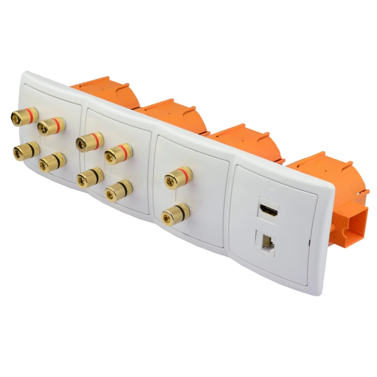 Gniazdka głośnikowe ścienne, HDMI, RJ-45 terminal 10G