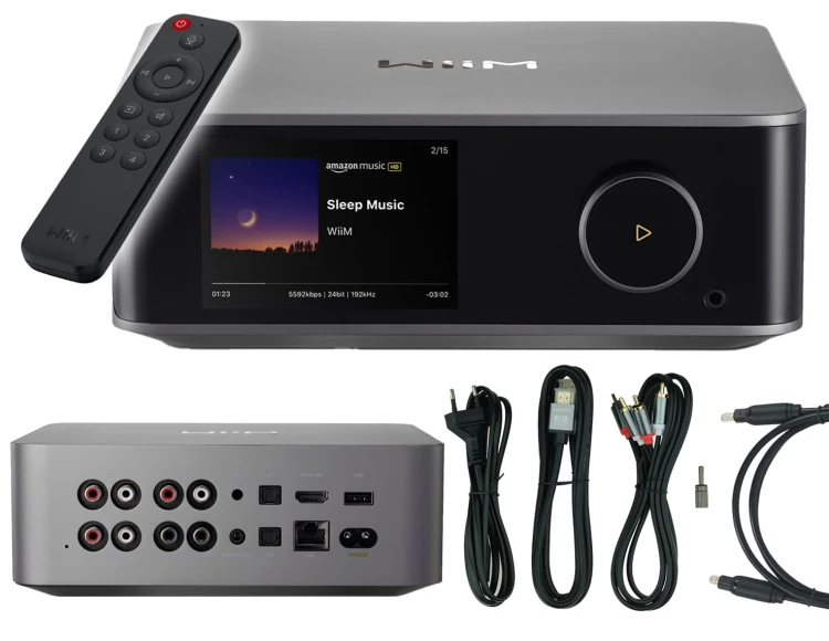 WiiM ULTRA Odtwarzacz sieciowy STREAMER Bluetooth 5.3 HDMI pilot Dark Gray