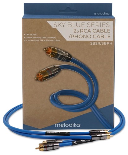 Kabel 2RCA 2xRCA Melodika Sky Blue SB2R
