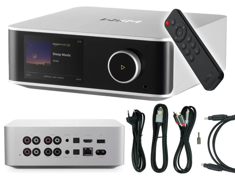WiiM ULTRA Odtwarzacz sieciowy STREAMER Bluetooth 5.3 HDMI pilot - Silver