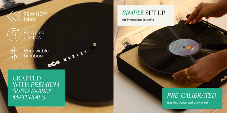 Gramofon House of Marley Revolution z Bluetooth (EM-JT004-SB)