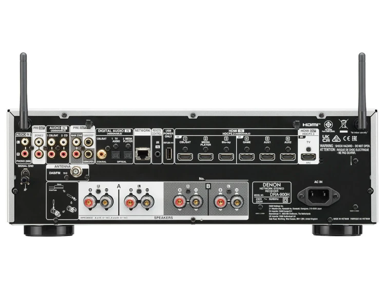 Amplituner sieciowy stereo Denon DRA-900H - srebrny