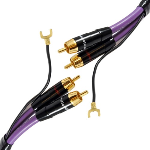 Kable audio do gramofonu 2 RCA - 2 RCA PHONO Melodika 0,5m