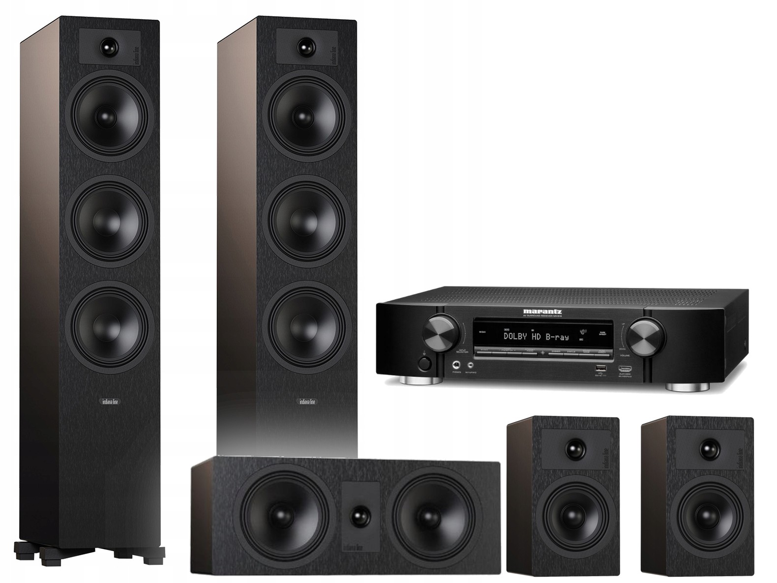 Zestaw kina domowego 5.0 Marantz NR1510 Indiana Line Tesi 672 Black.jpg
