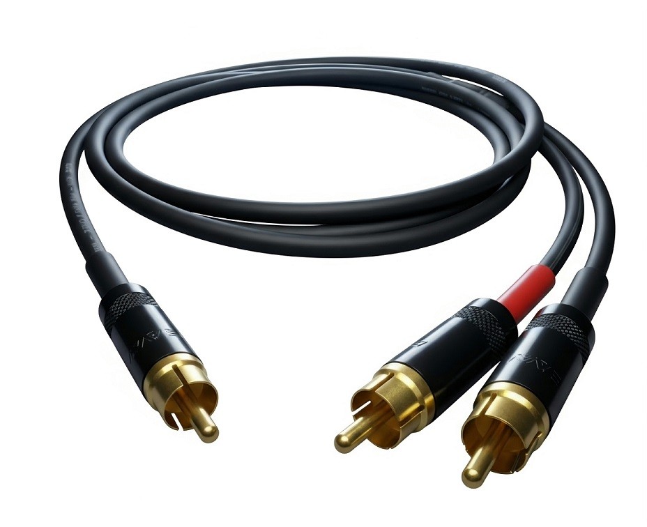 Kabel audio cinch Klotz AC104 1RCA - 2RCA typu Y przewód do subwoofera.jpg