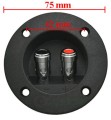 Gniazdka głośnikowe ścienne zaciskowe Terminal Okrągły 75mm