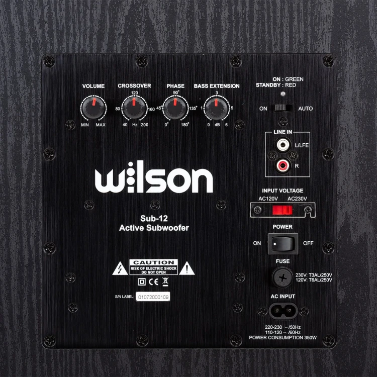 Subwoofery aktywne Wilson SUB-12 czarny