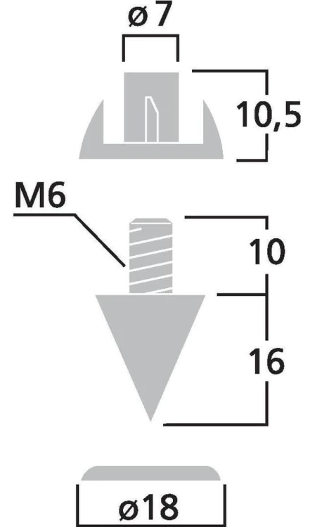 Kolce pod kolumny Monacor SPS-10/GO złote - 4 sztuki