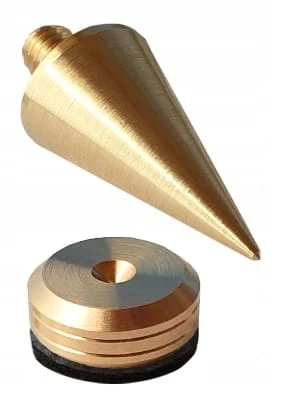 Kolce pod kolumny M8 mosiądz Cross-Tech + podkładki pod kolce pod kolumny