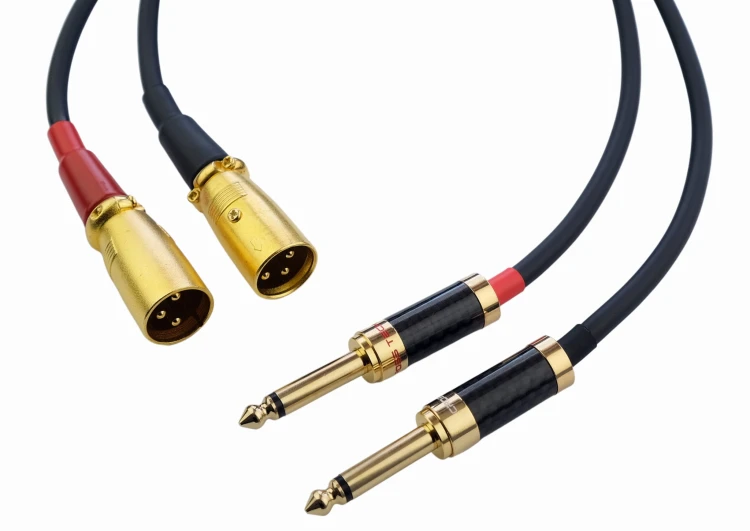 Kable audio 2x 6,3 Jack - 2x XLR (M) Klotz 1m