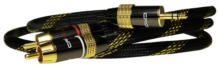 Kable jack, AUX mini jack 3,5 mm - 2RCA Cross-Tech - 5m