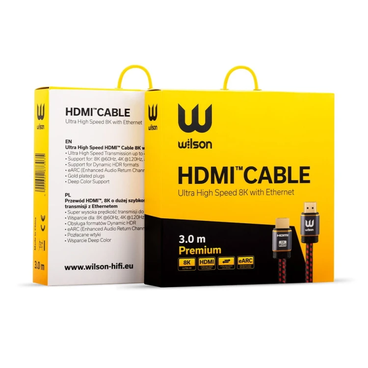 Kable hdmi - HDMI 2.1 Wilson Premium 8K 120Hz eARC HDR - 3m