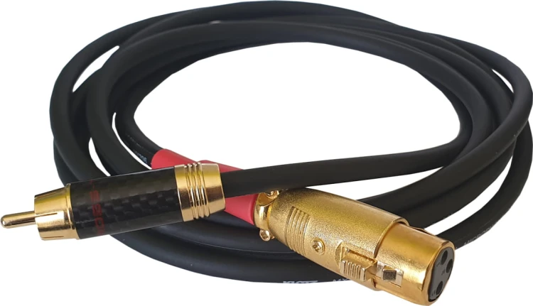 Kable audio 2x XLR żeński - 2RCA Klotz - 2m