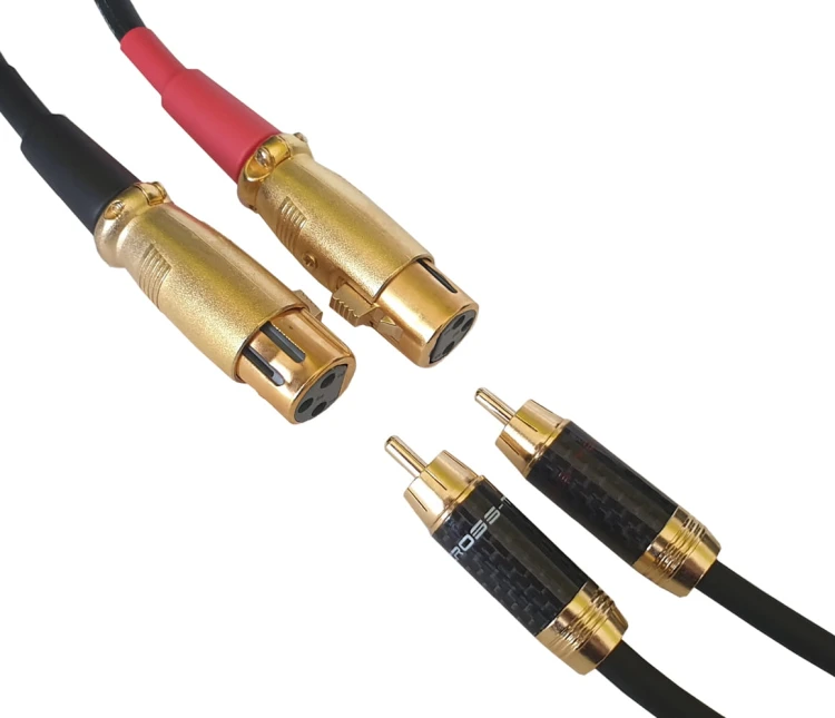 Kable audio 2x XLR żeński - 2RCA Klotz - 8m