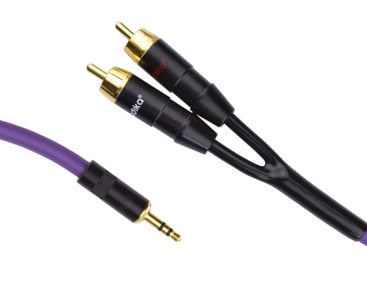 Kable jack 3,5mm - 2 RCA Melodika MDMJ2R - 1,5m