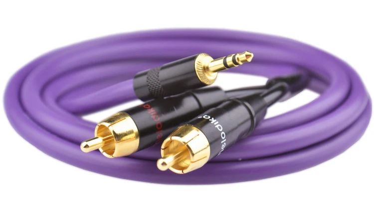 Kable jack 3,5mm - 2 RCA Melodika MDMJ2R - 2m