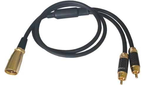 Kable audio XLR męski - 2RCA cinch Klotz - 1,5m