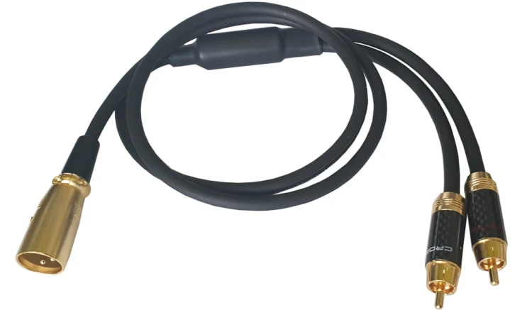 Kable audio XLR męski - 2RCA cinch Klotz - 2m