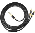 Kable audio 6,3 Jack stereo - 2x RCA Klotz - 1,5m