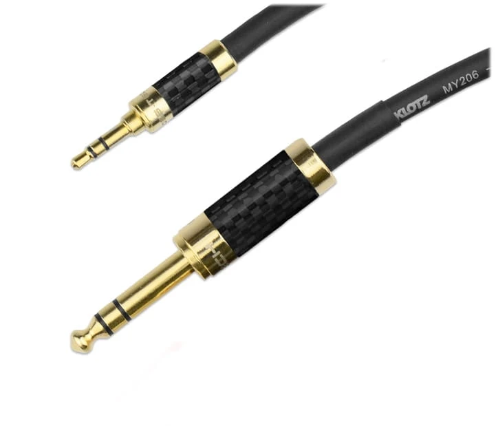 Kable jack mały 3,5 mm - duży jack 6,3mm Klotz - 6m