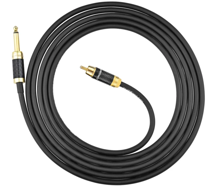 Kable jack 2x 6,3 mm mono - 2x RCA Klotz - 5m