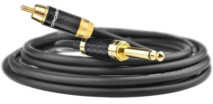 Kable jack 2x 6,3 mm mono - 2x RCA Klotz - 5m