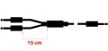 Kable jack 6,3 mm stereo - 2x mono 6,3 Klotz - 3m