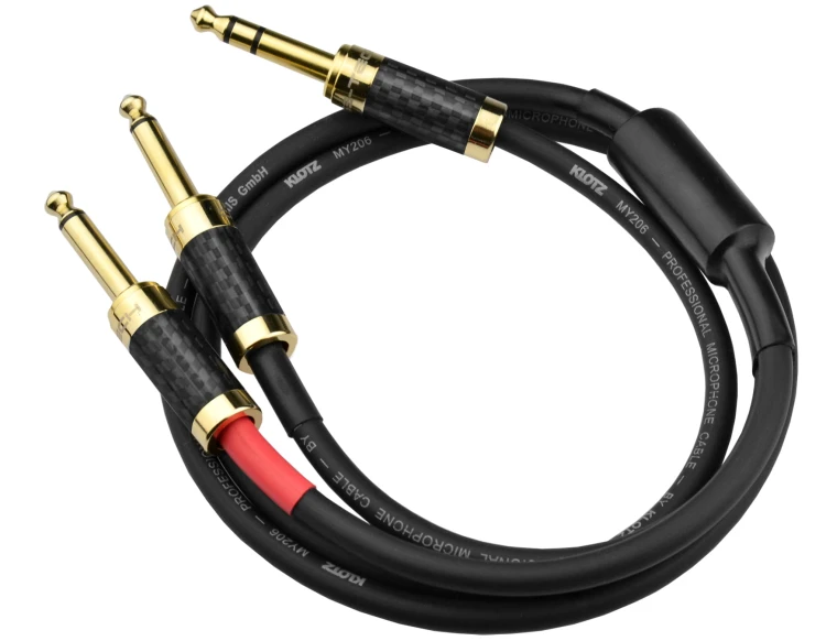 Kable jack 6,3 mm stereo - 2x mono 6,3 Klotz - 12m