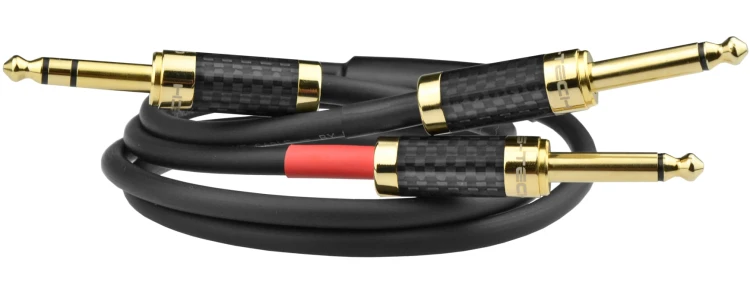 Kable jack 6,3 mm stereo - 2x mono 6,3 Klotz - 14m