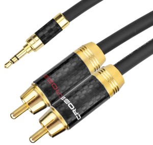 Kabel przewód mały jack 3,5 mm - 2x RCA Klotz - 3m