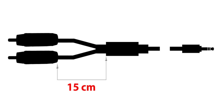Kable jack mały 3,5 mm - 2x RCA Klotz - 20m