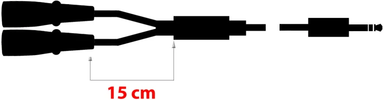 Kable jack 6,3 mm stereo - 2x XLR męski Klotz - 10m