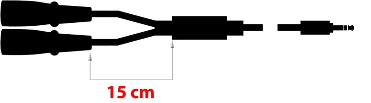 Kable jack Klotz 3,5 mm - 2x XLR męski - 2m